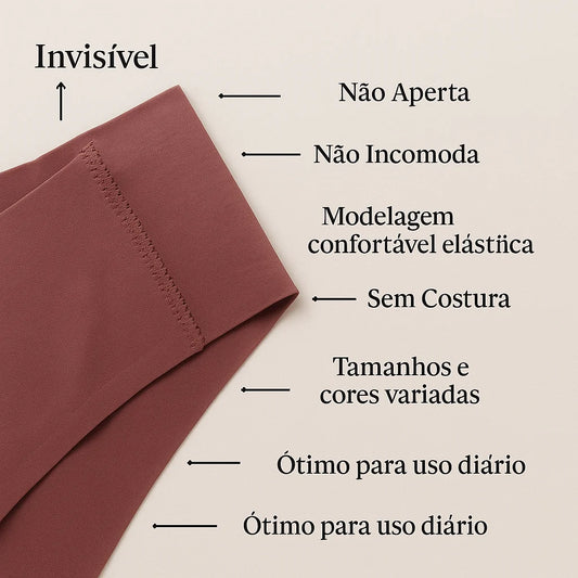 Kit de Calcinhas Fio Dental Sem Costura